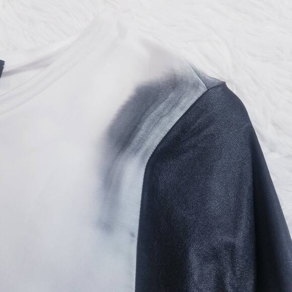 cut25 Yigal Azrouel Lambskin Sleeves Blouse - Picture 12 of 15